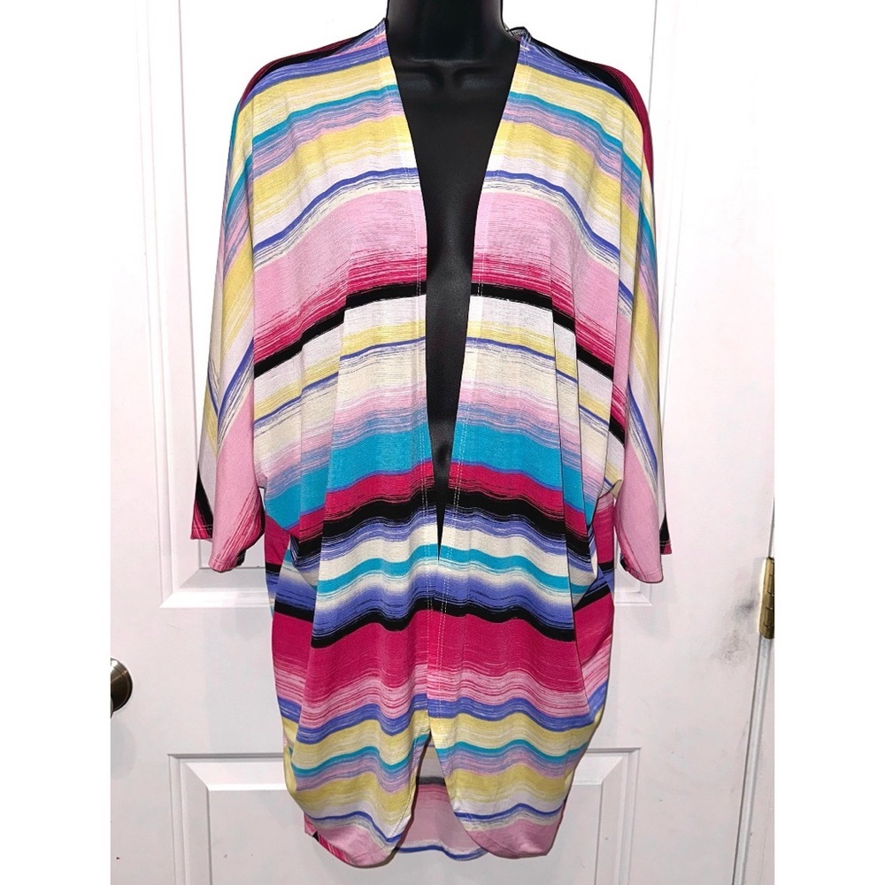 Lime & Chili colorful kimono shawl
